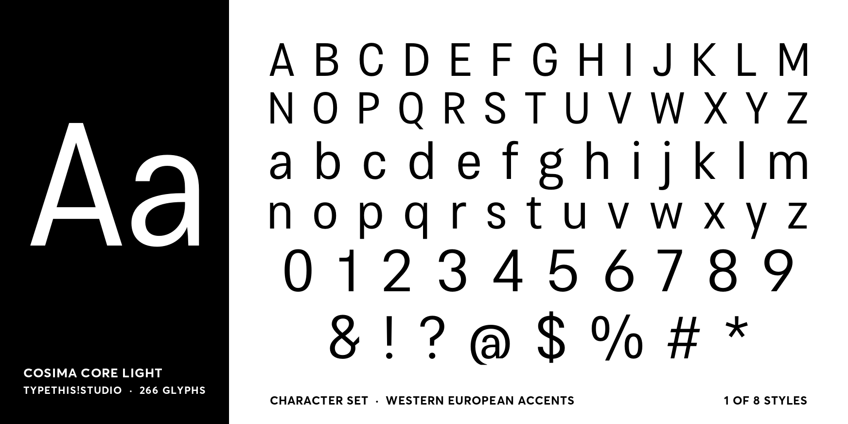Cosima Core Light Font Poster #4