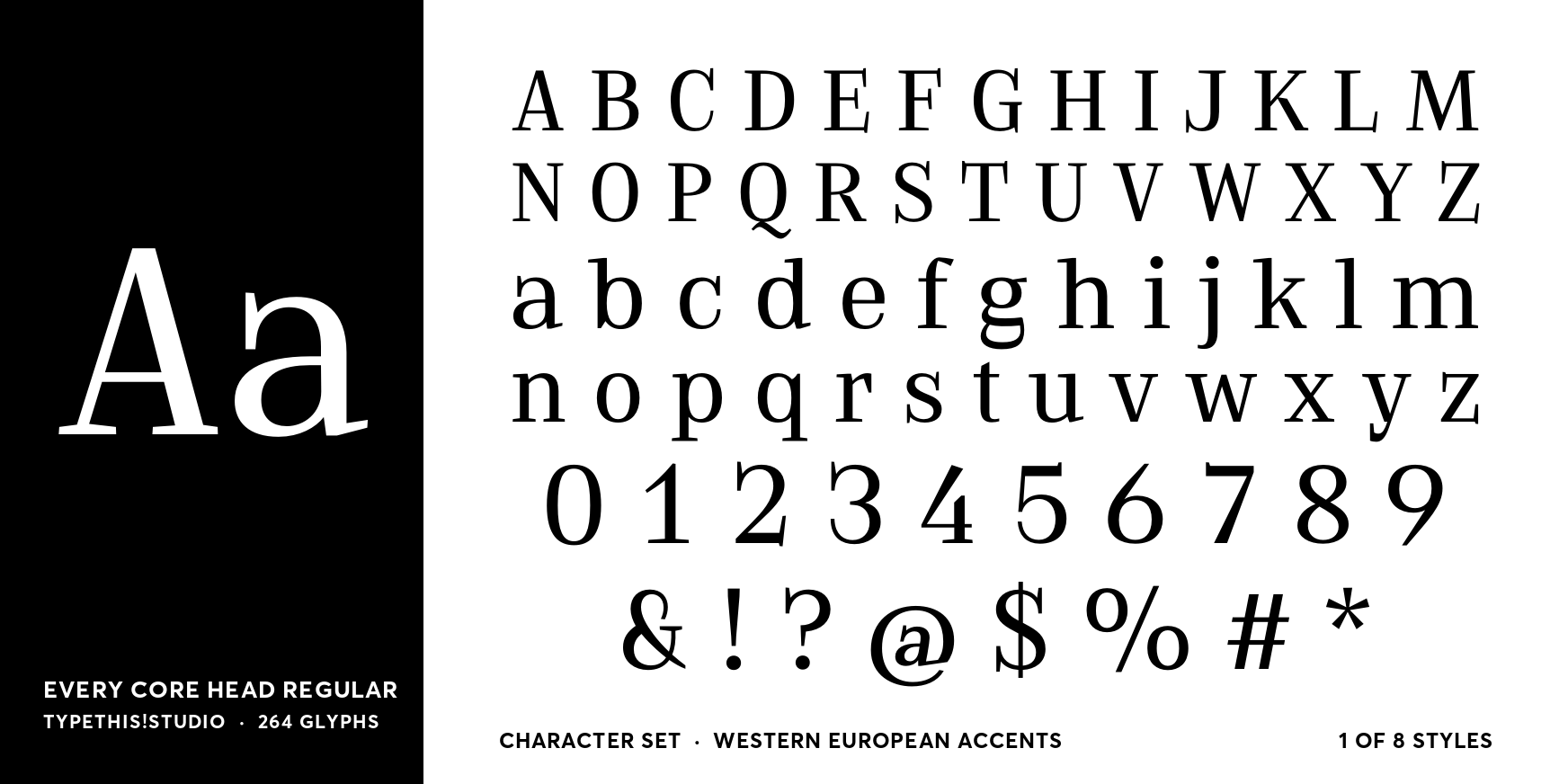 Every Core HEAD Regular Font Poster #4