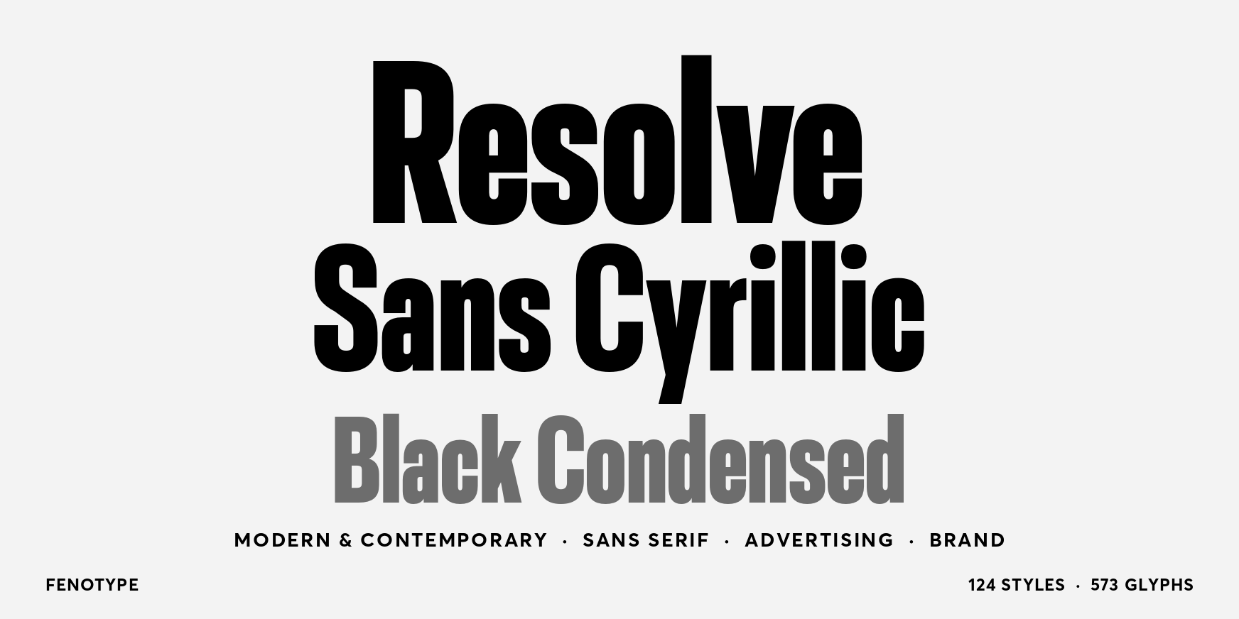 Resolve Sans Cyrillic Black Condensed Thumbnail #1