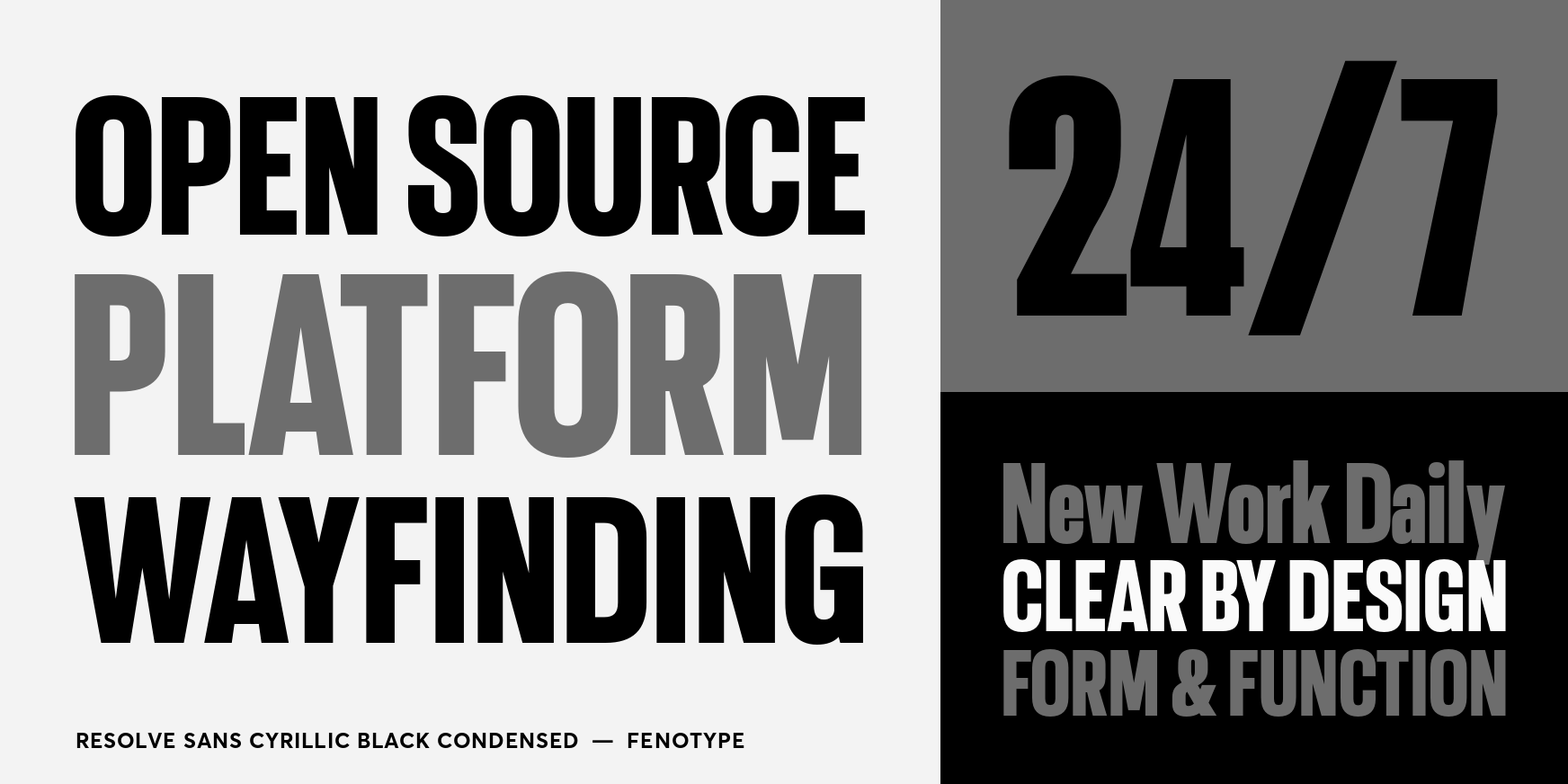 Resolve Sans Cyrillic Black Condensed Font Poster #3