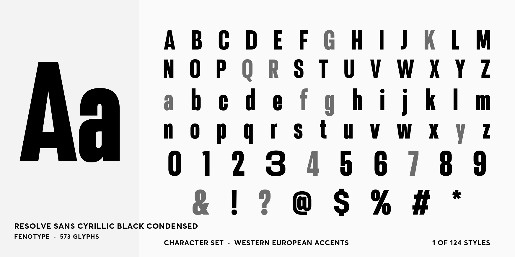 Resolve Sans Cyrillic Black Condensed Thumbnail #4