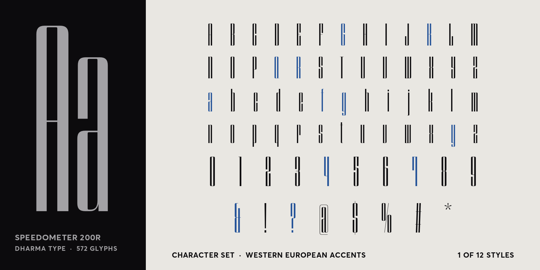 Speedometer 200R Font Poster #4