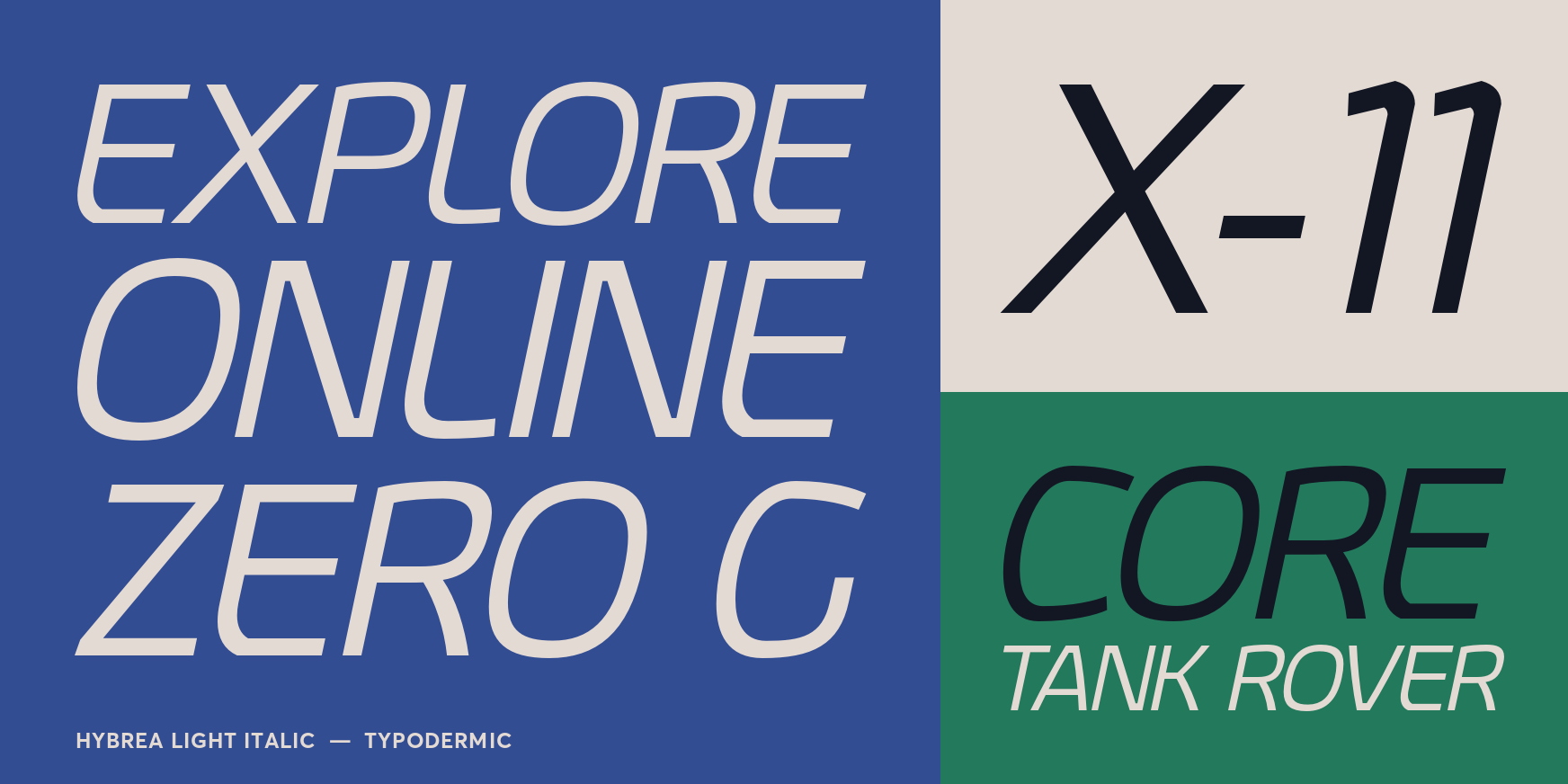 Hybrea Light Italic Font Poster #3