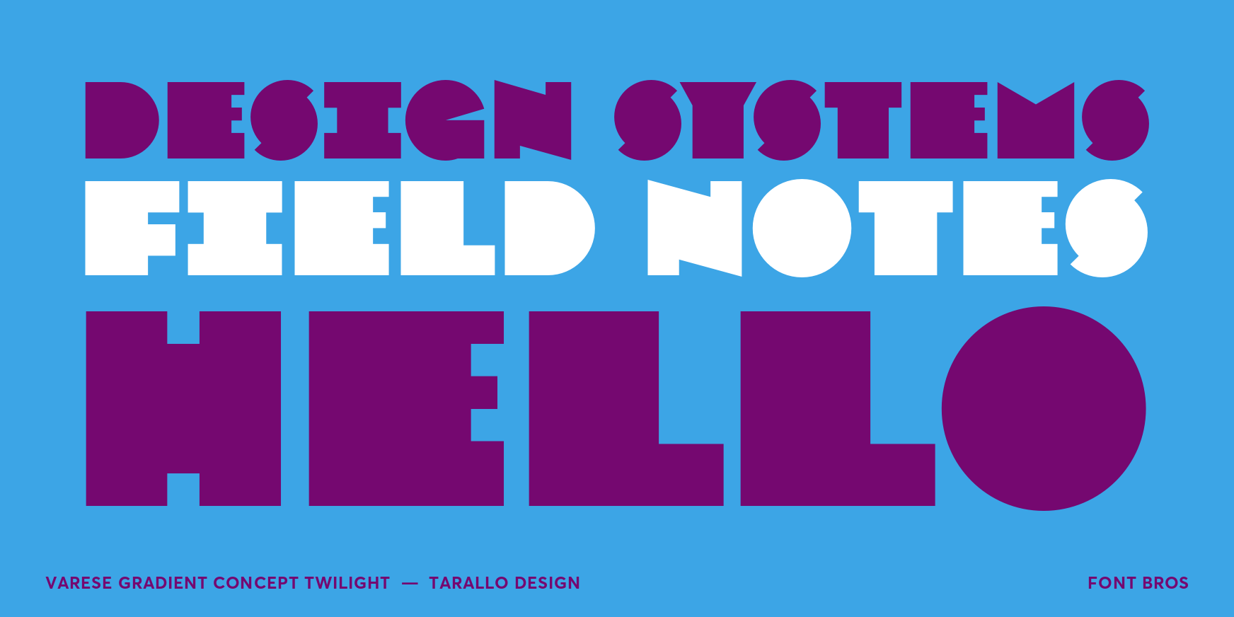 Varese Gradient Concept Twilight Font Poster #2