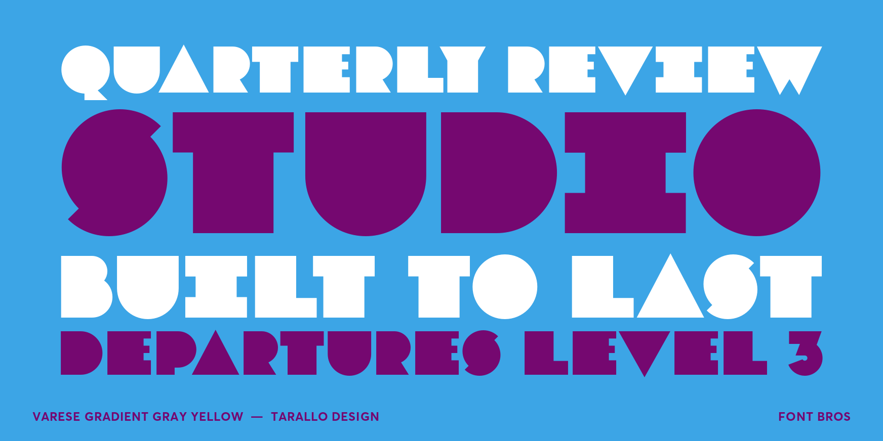 Varese Gradient Gray Yellow Font Poster #2