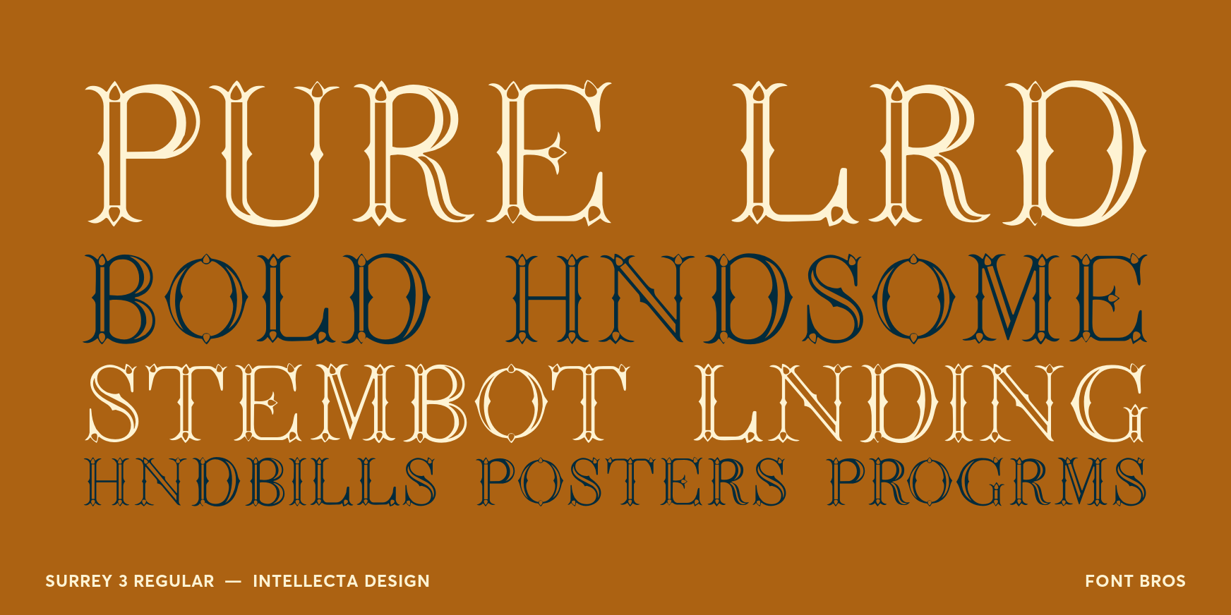 Surrey 3 Regular Font Poster #2