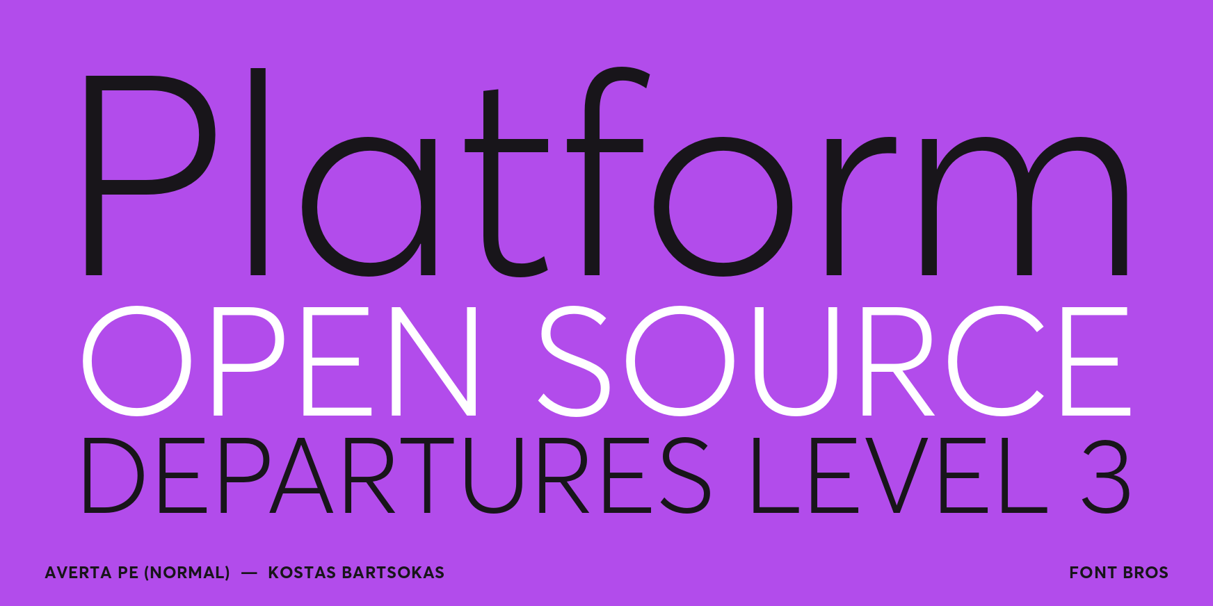 Averta PE Light Font Poster #2