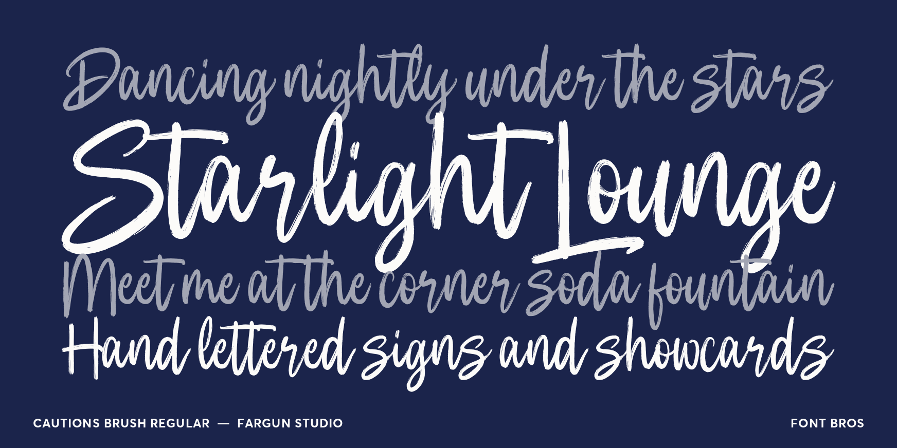 Cautions Brush Regular Font Poster #2