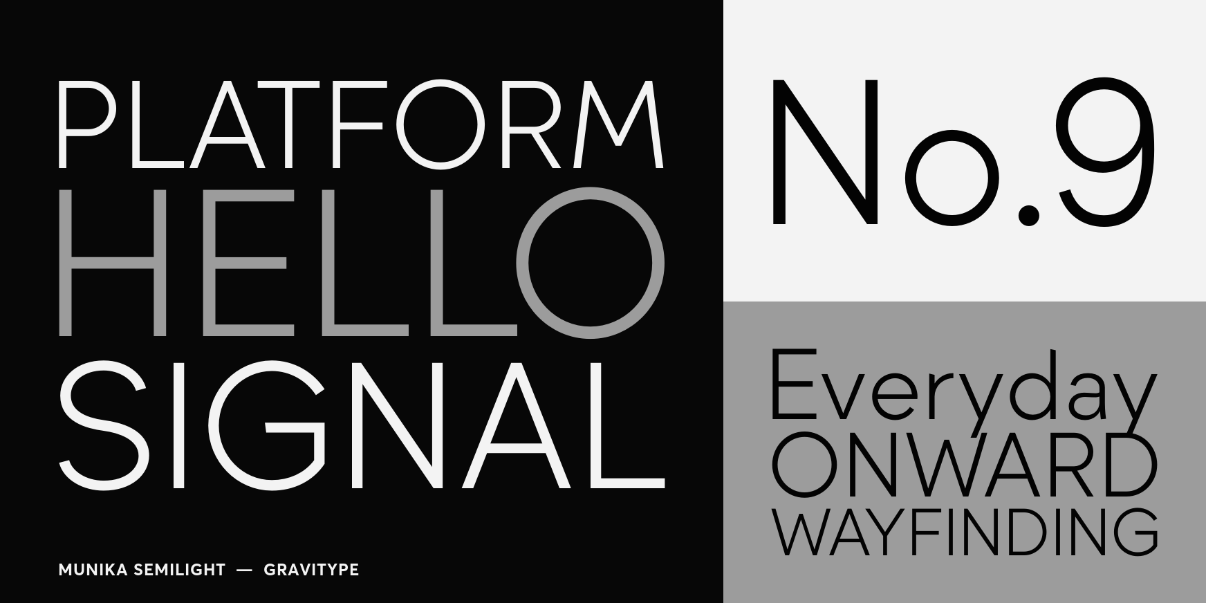 Munika Semilight Font Poster #3