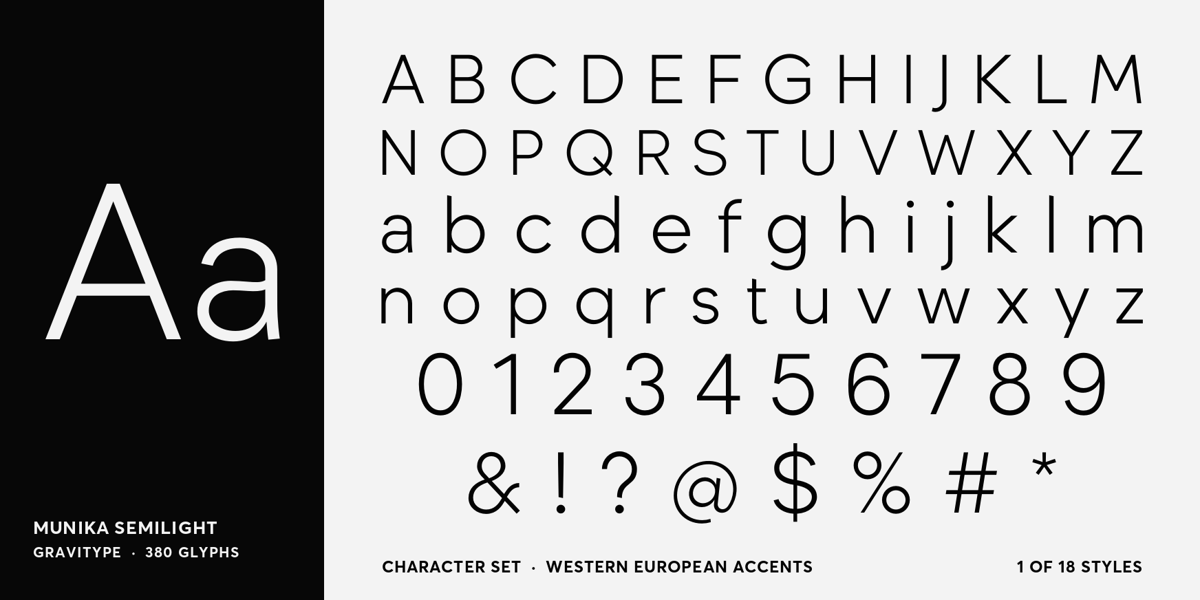 Munika Semilight Font Poster #4