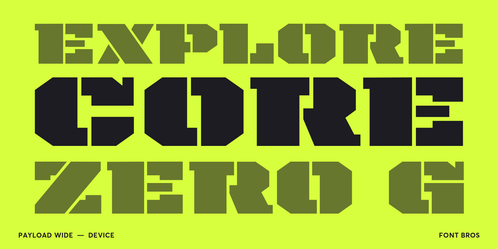 Payload Wide Font Poster #2