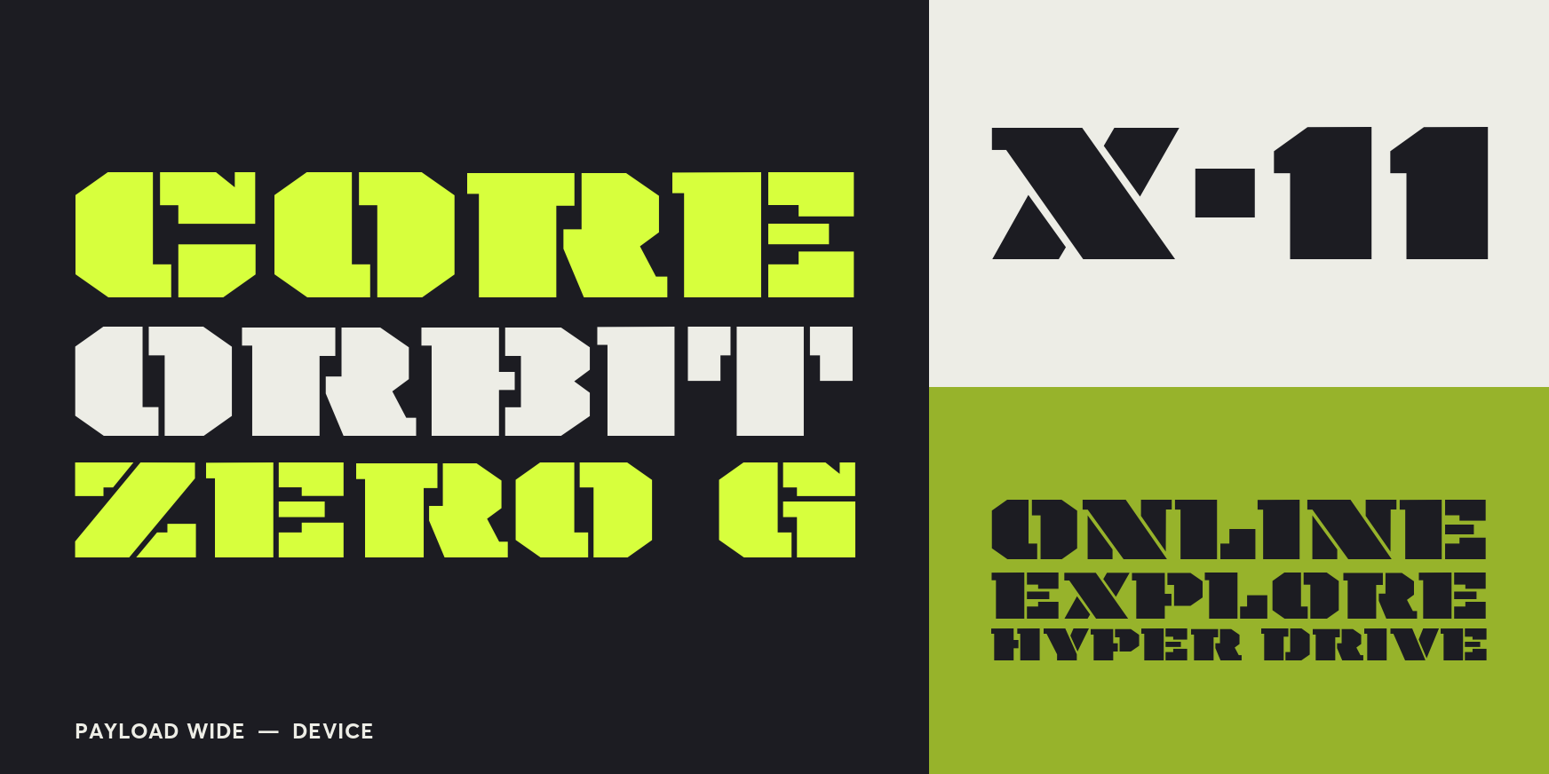 Payload Wide Font Poster #3