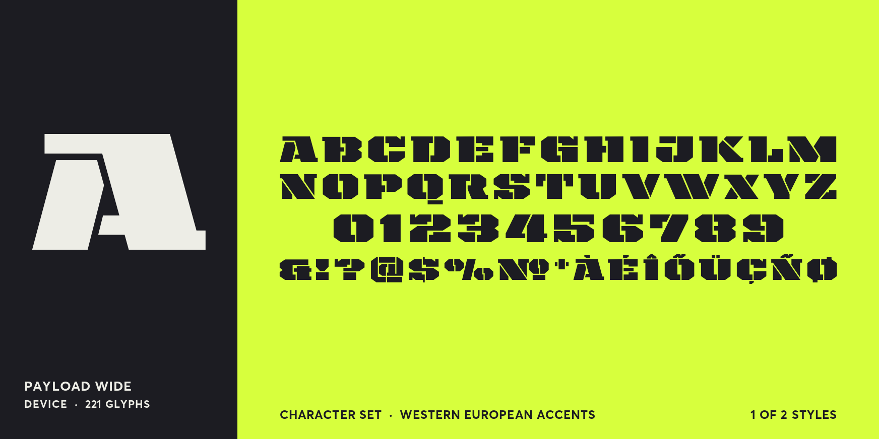 Payload Wide Font Poster #4