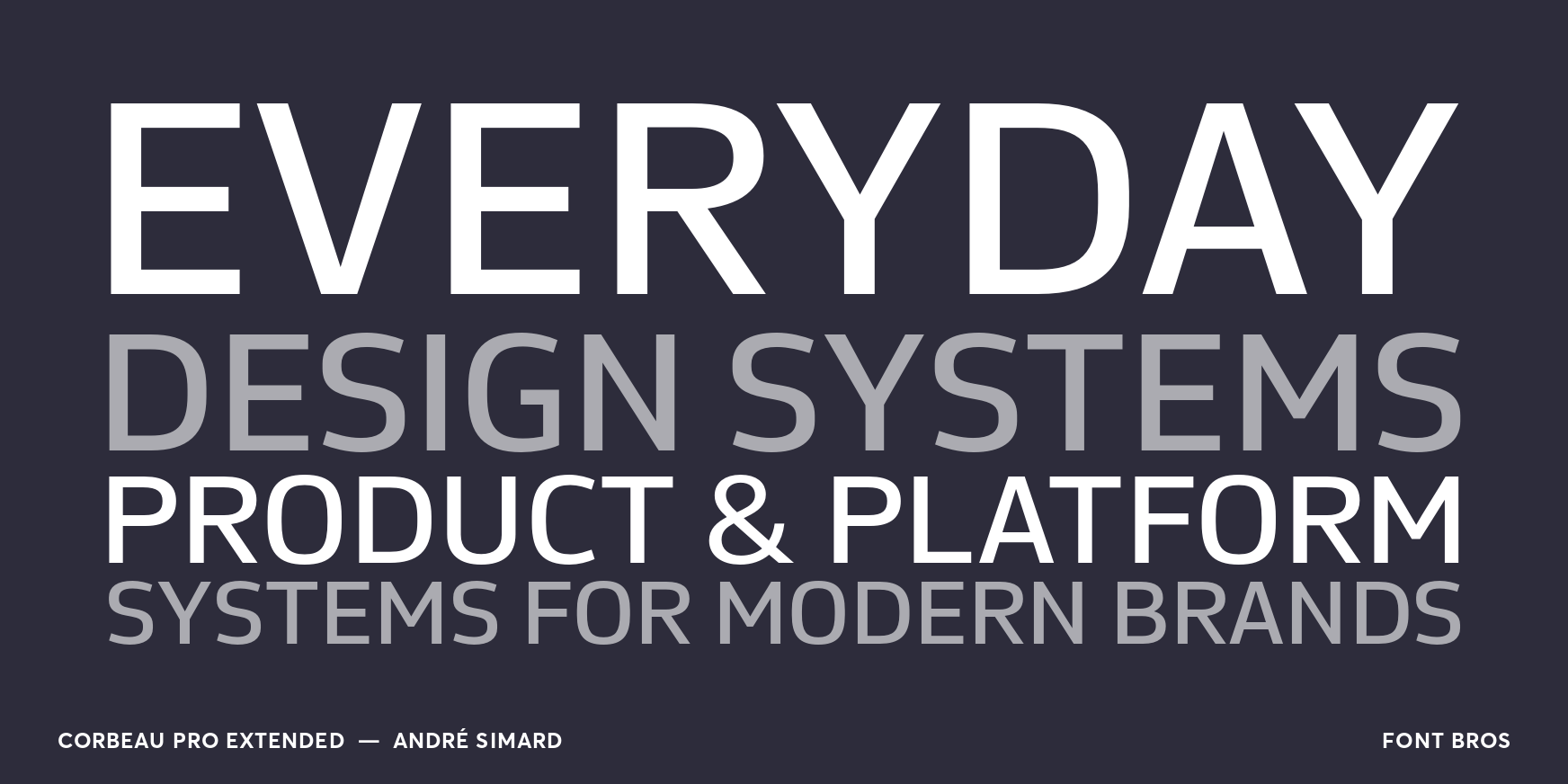 Corbeau Pro Extended Font Poster #2