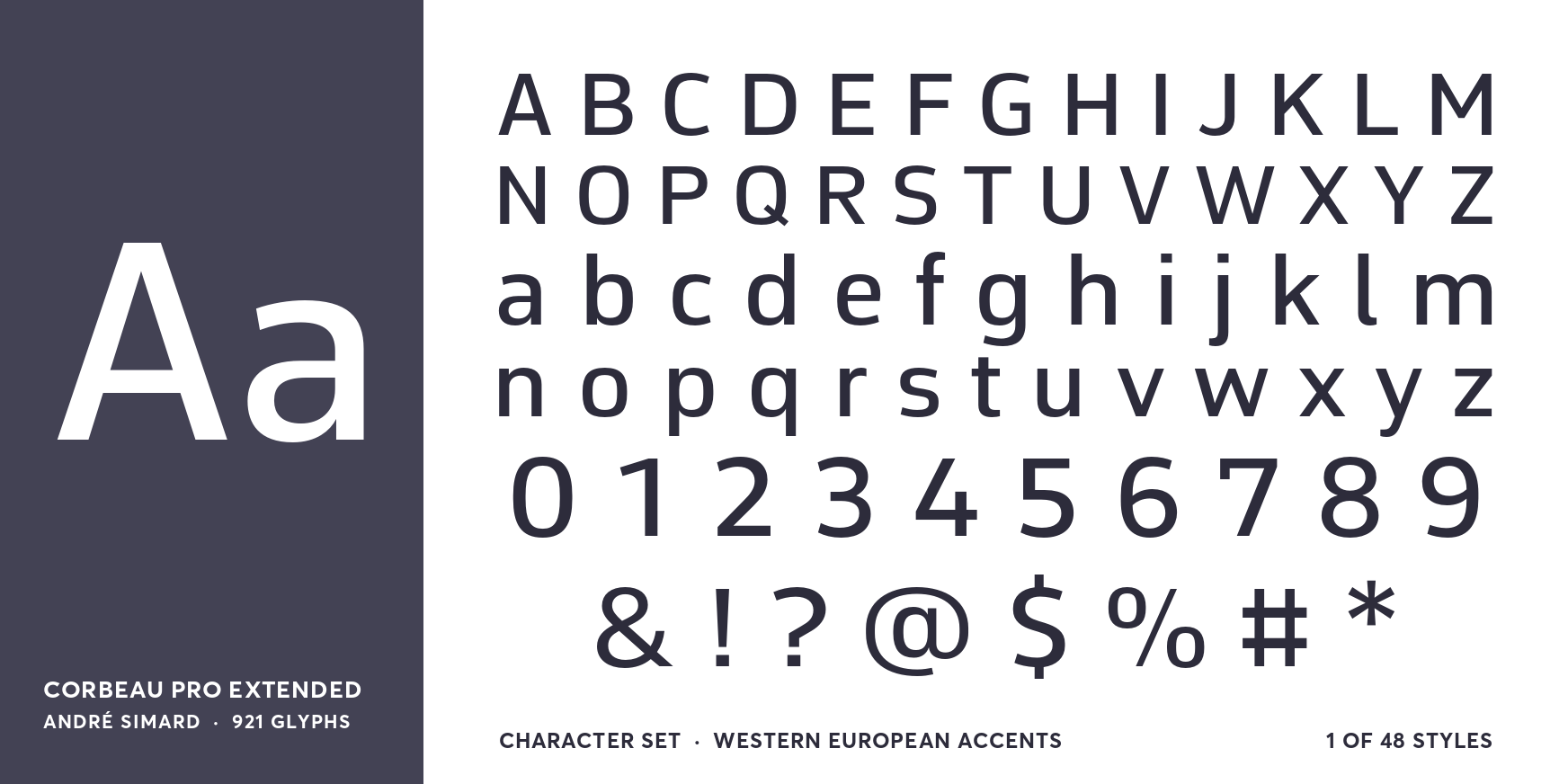 Corbeau Pro Extended Font Poster #4