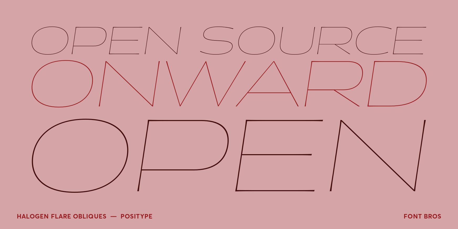 Halogen Flare Obliques Font Poster #2