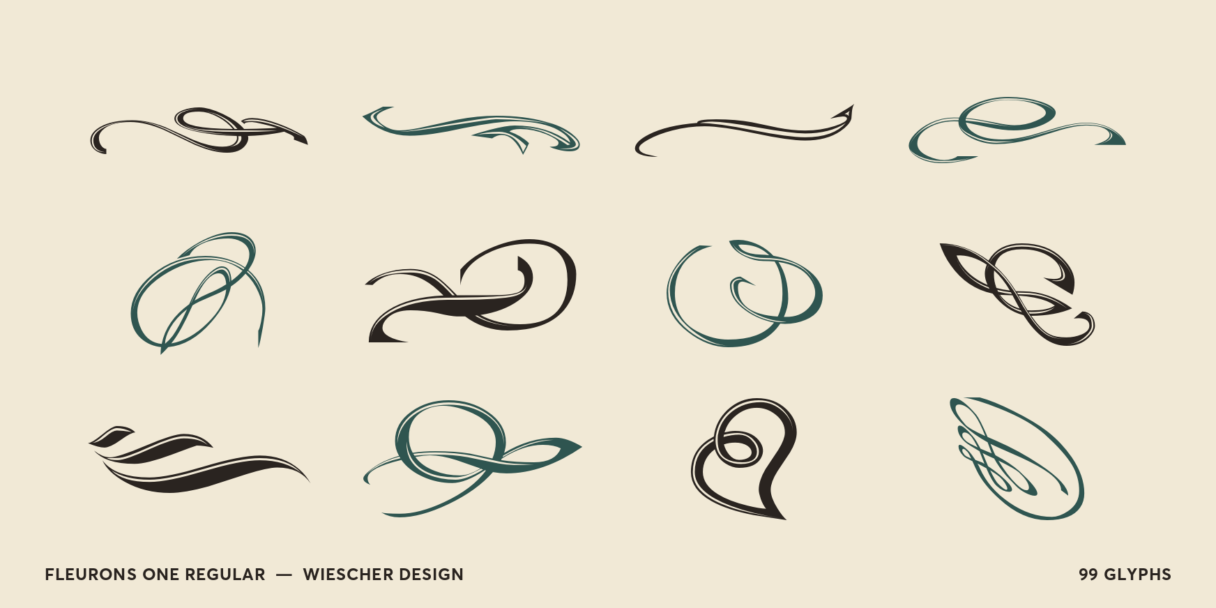 Fleurons One Regular Font Poster #4