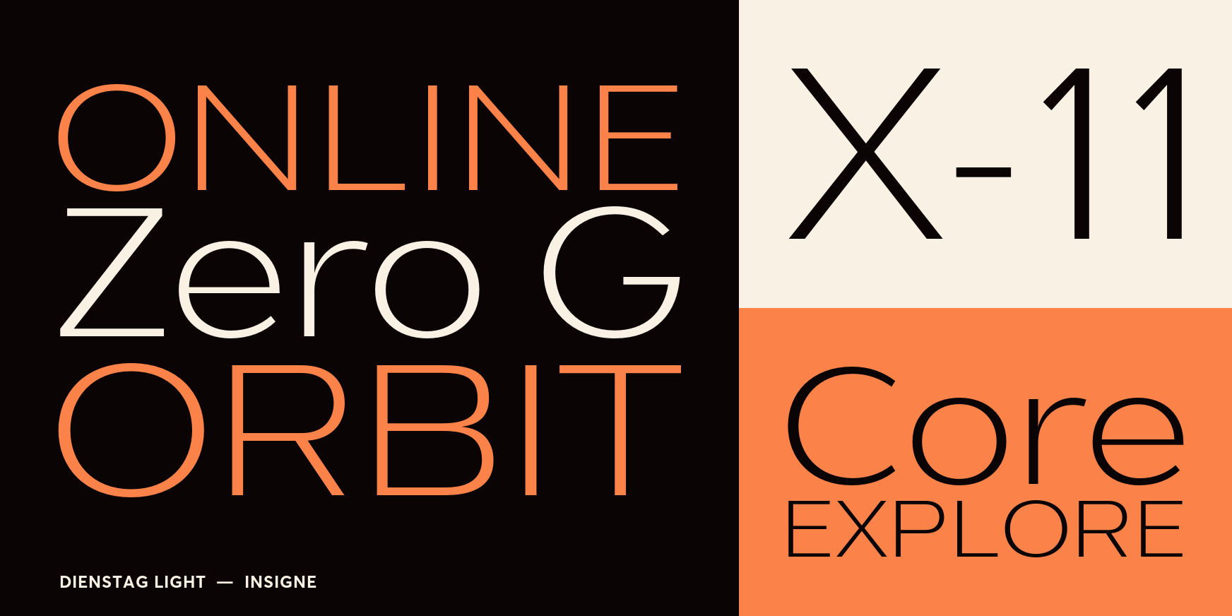 Dienstag Light Font Poster #3