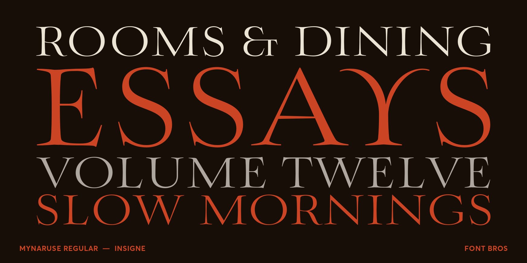 Mynaruse Regular Font Poster #2