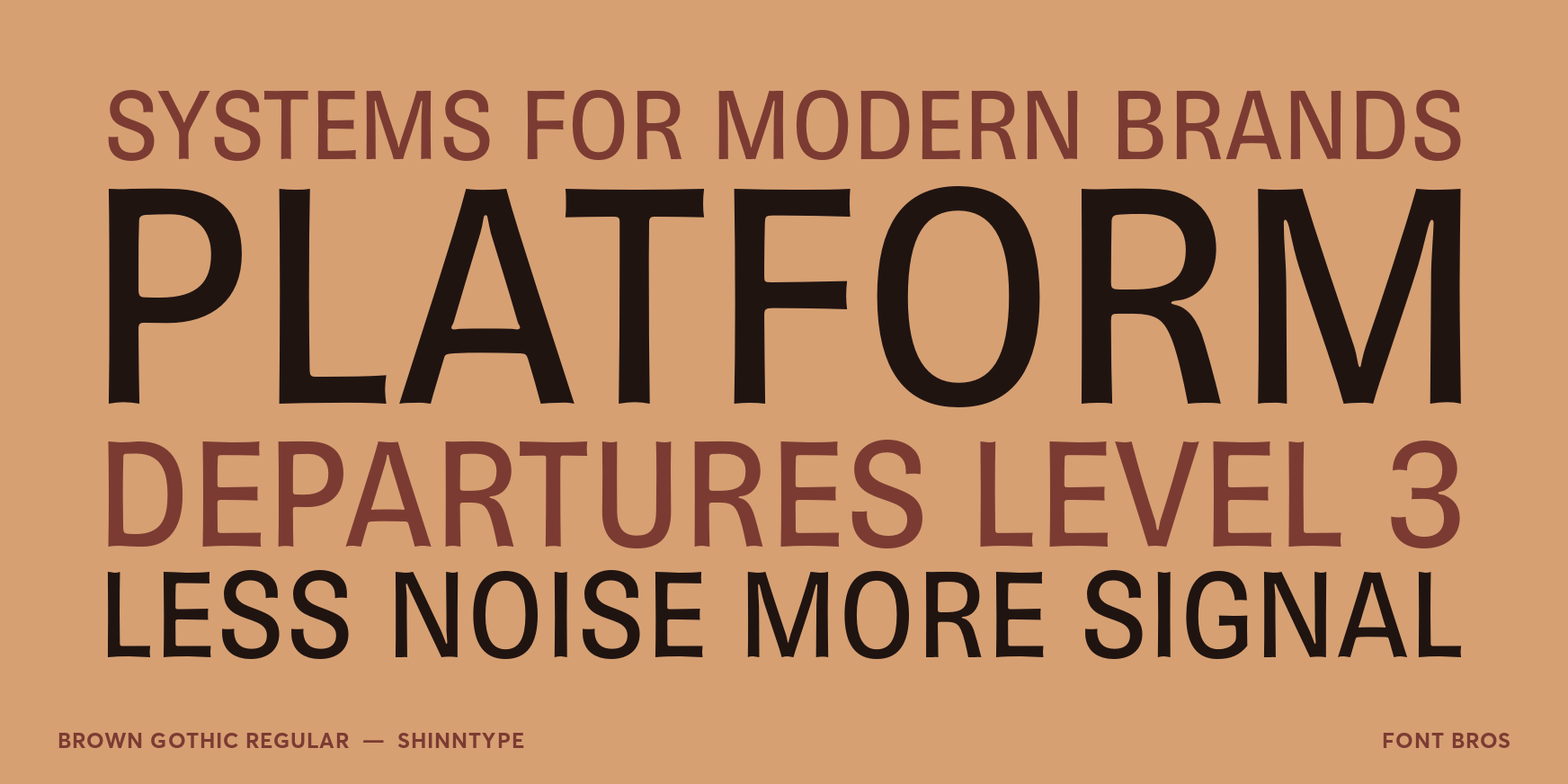 Brown Gothic Regular Font Poster #2