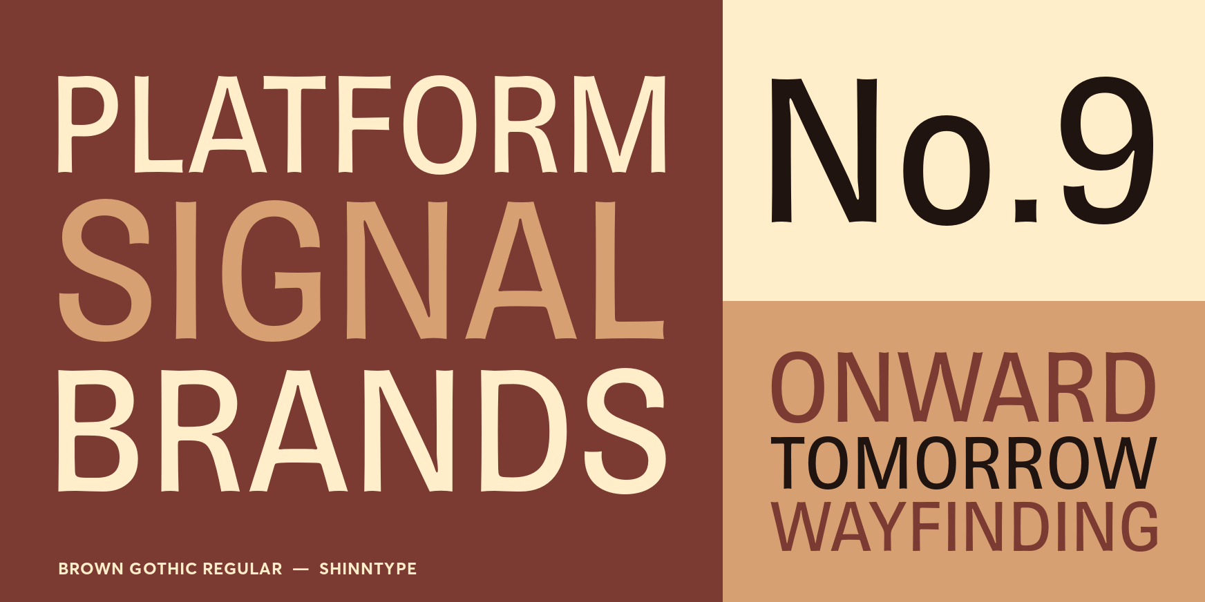 Brown Gothic Regular Font Poster #3