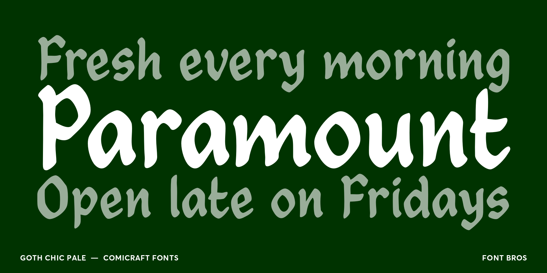 Goth Chic Pale Font Poster #2