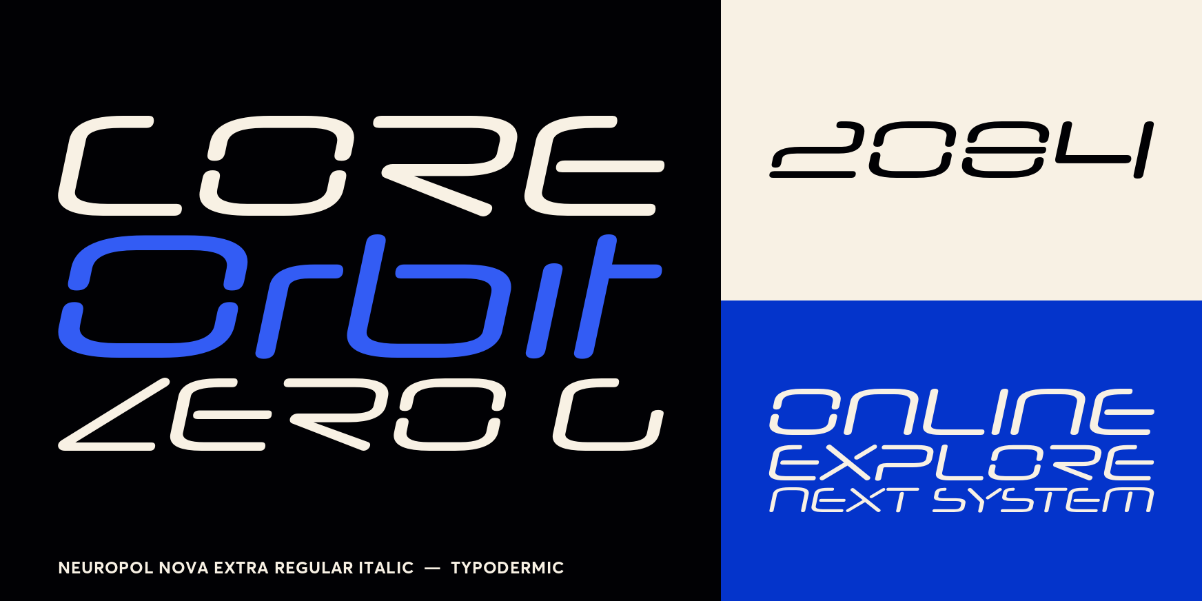 Neuropol Nova Extra Regular Italic Font Poster #3