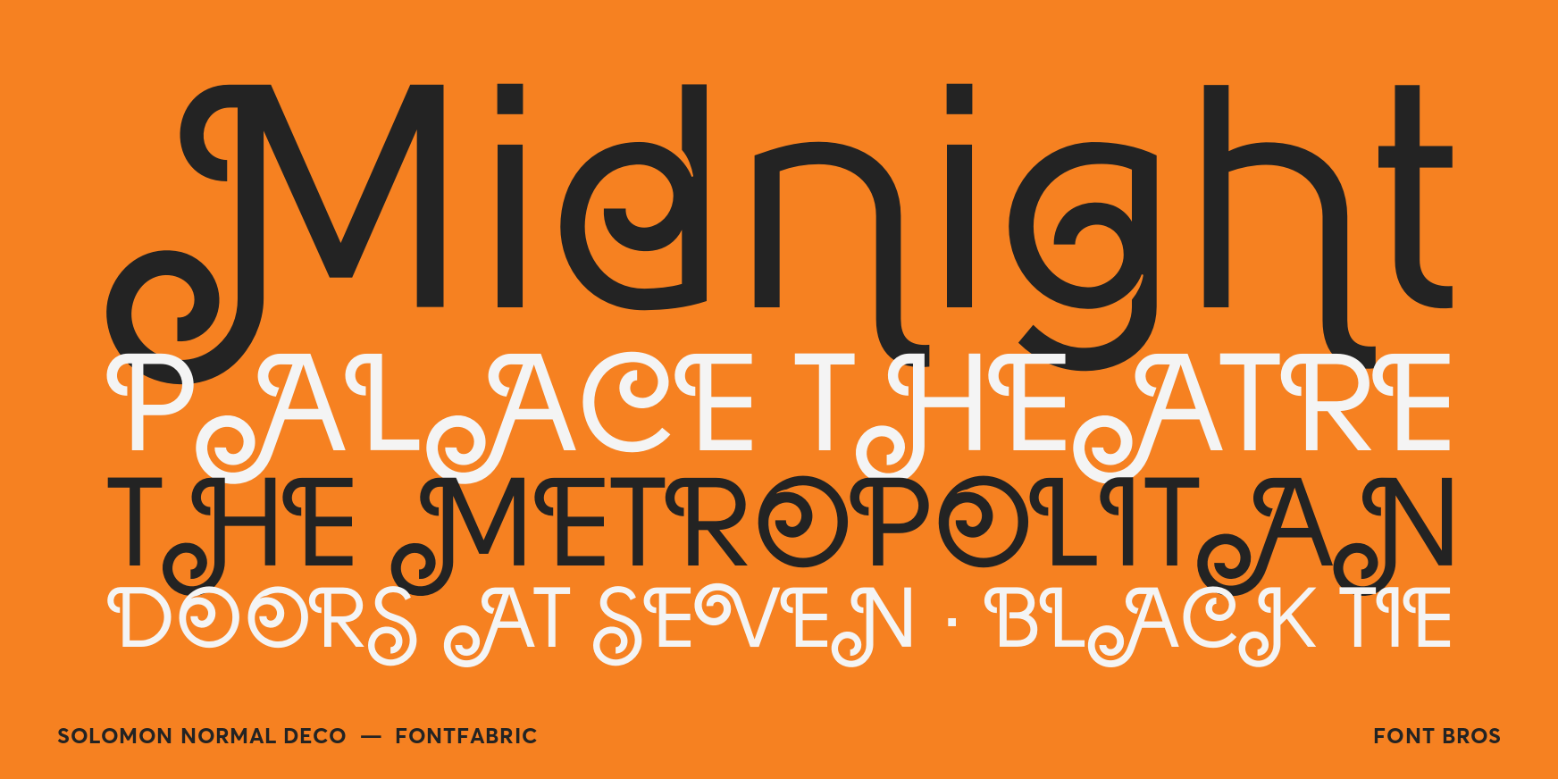 Solomon Normal Deco Font Poster #2
