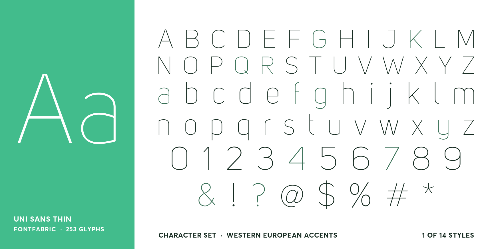 Uni Sans Thin Font Poster #4