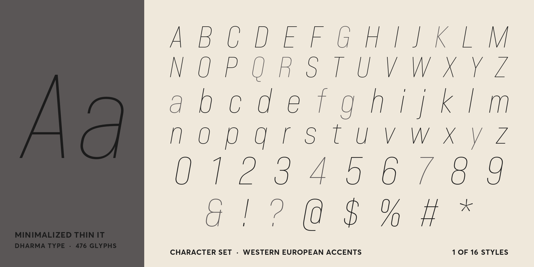 Minimalized Thin It Font Poster #4
