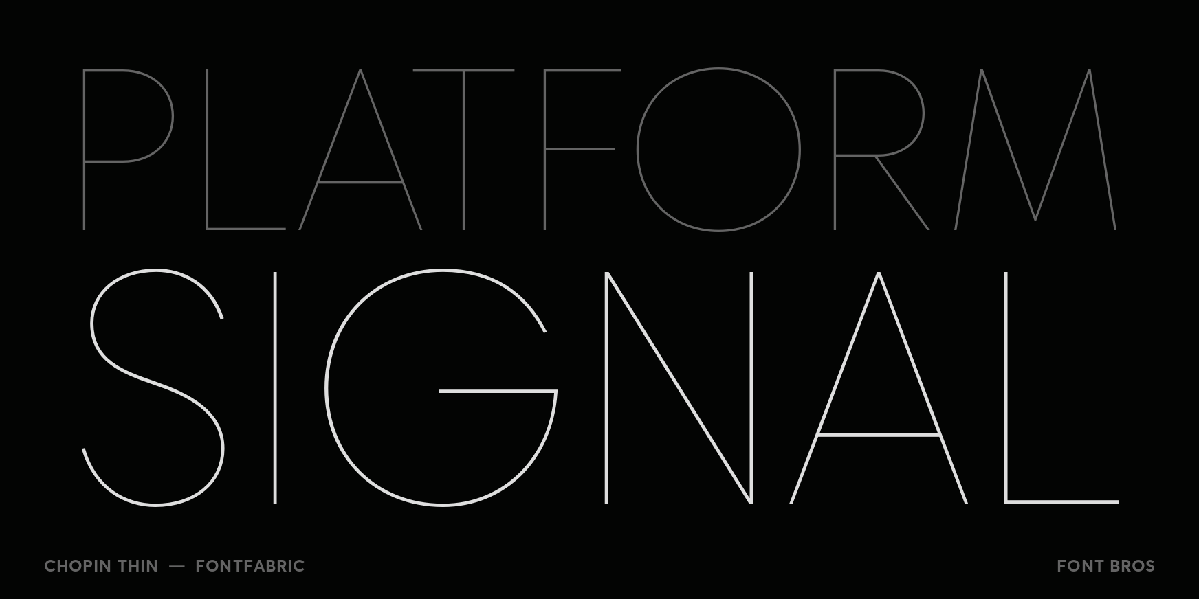 Chopin Thin Font Poster #2