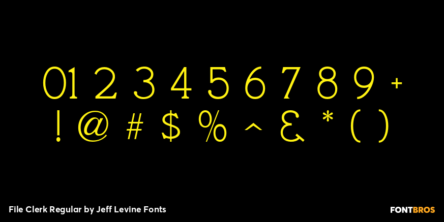 File Clerk Regular Font Poster #4