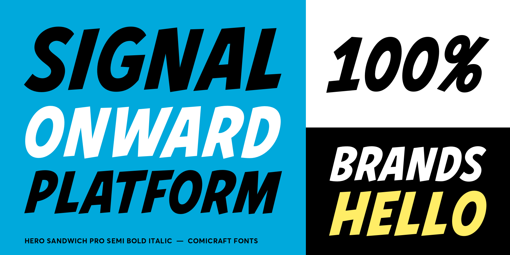 Hero Sandwich Pro Semi Bold Italic Font Poster #3