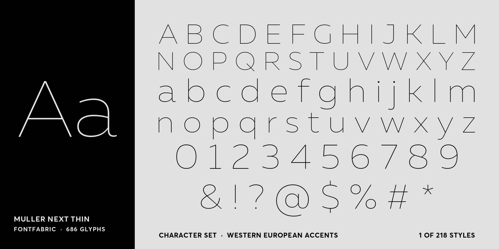 Muller Next Thin Font Poster #4