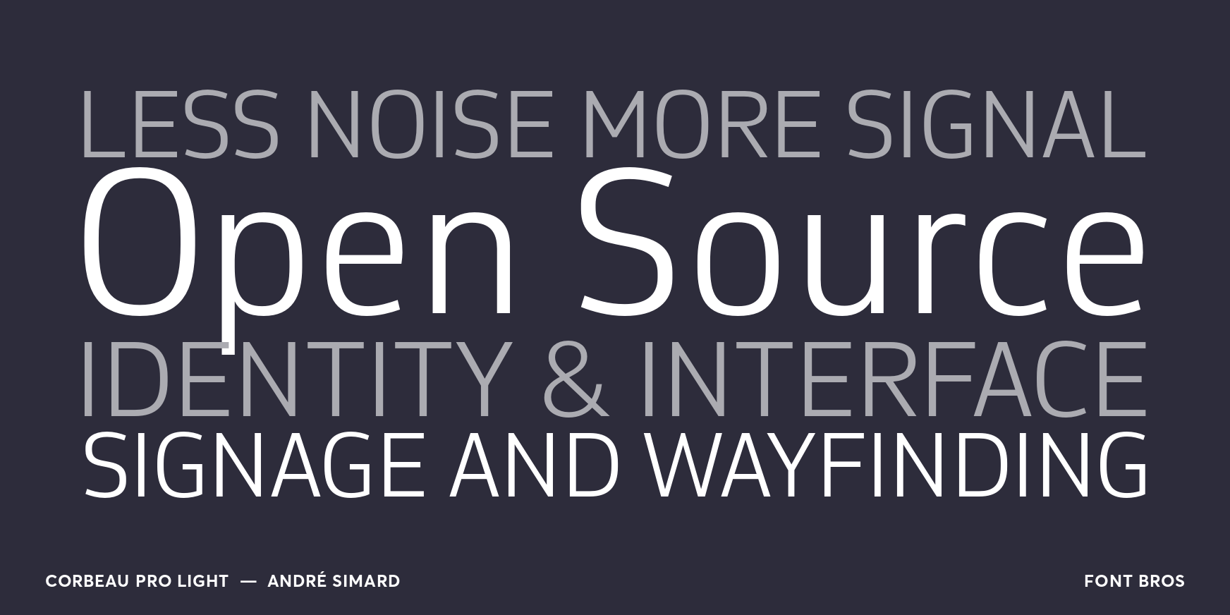 Corbeau Pro Light Font Poster #2