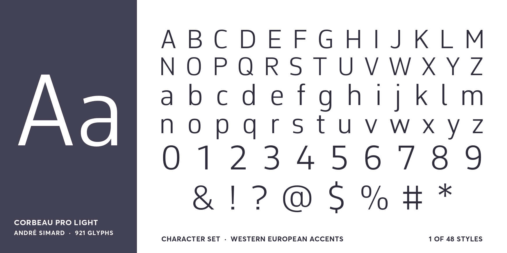 Corbeau Pro Light Font Poster #4
