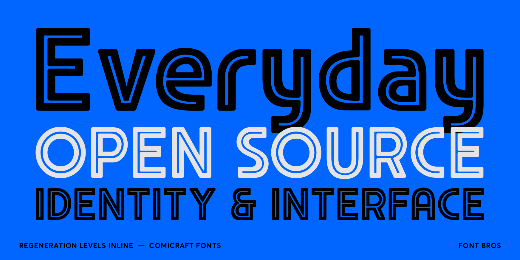 Regeneration Levels Inline Font Poster #2