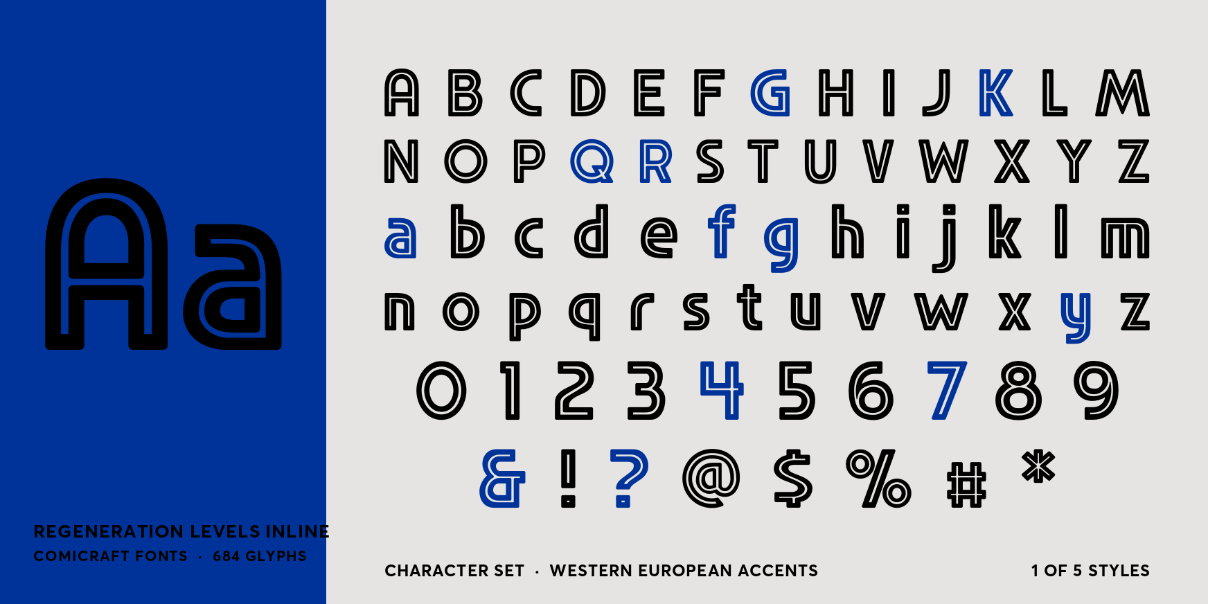 Regeneration Levels Inline Font Poster #4