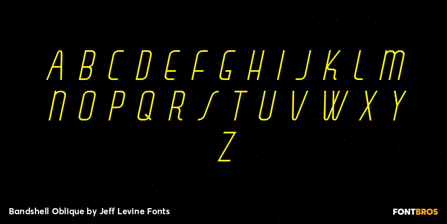 Bandshell Oblique Font Poster #3