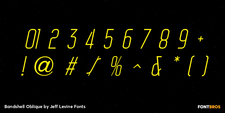 Bandshell Oblique Font Poster #4