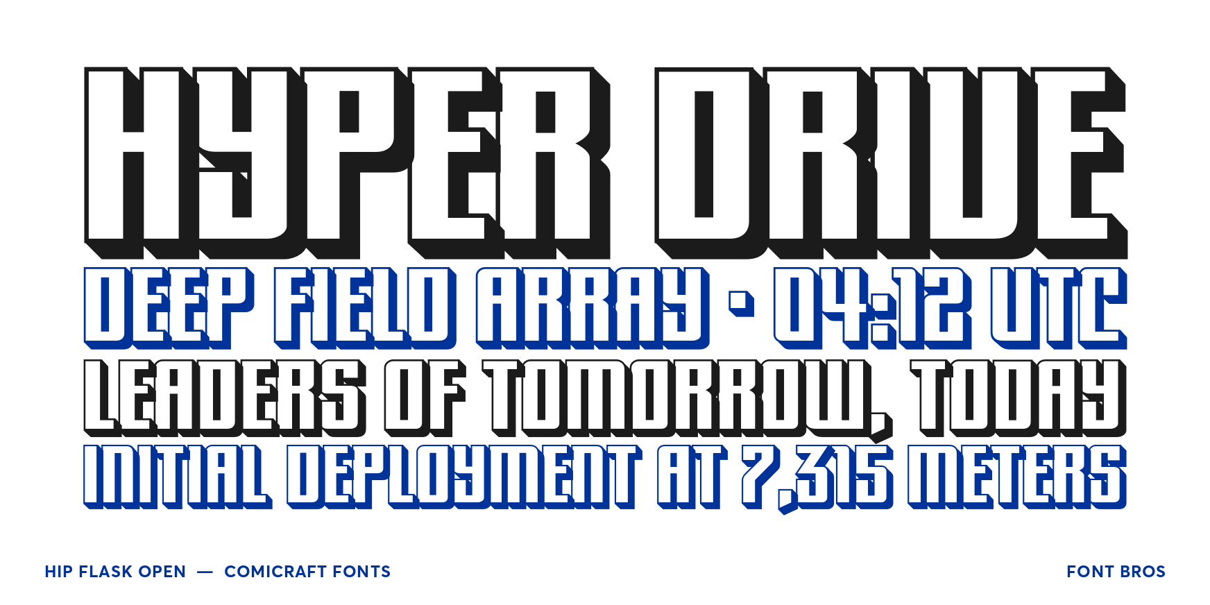 Hip Flask Open Font Poster #2