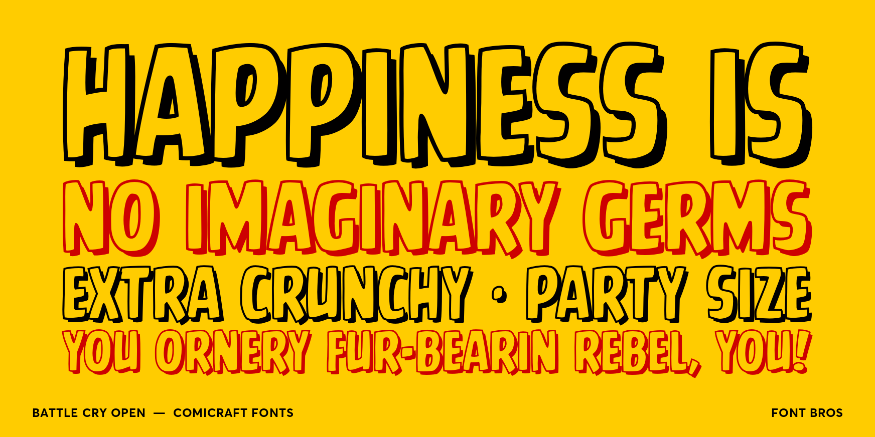 Battle Cry Open Font Poster #2