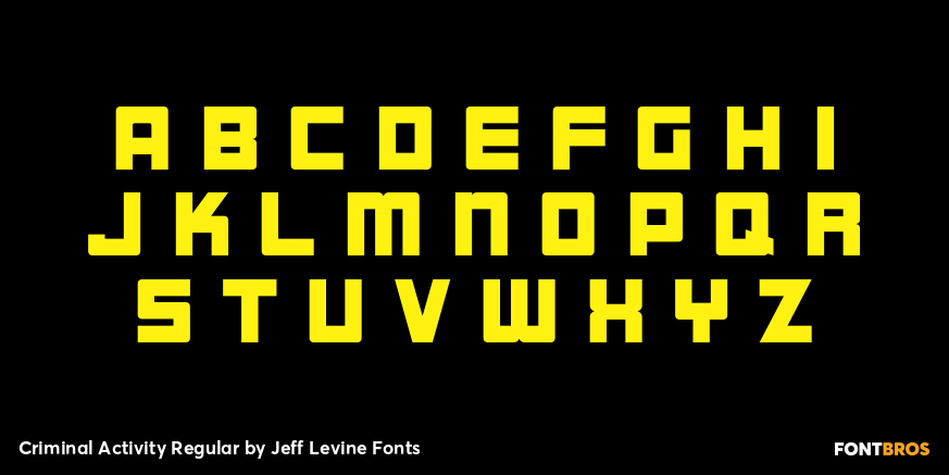 Criminal Activity Regular Font Poster #2