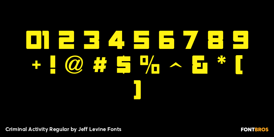 Criminal Activity Regular Font Poster #4
