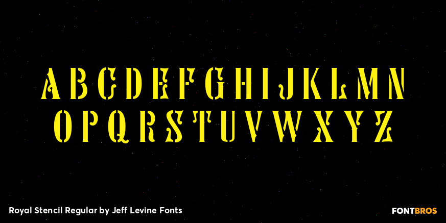 Royal Stencil Regular Font Poster #2