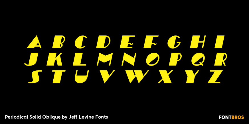 Periodical Solid Oblique Font Poster #2