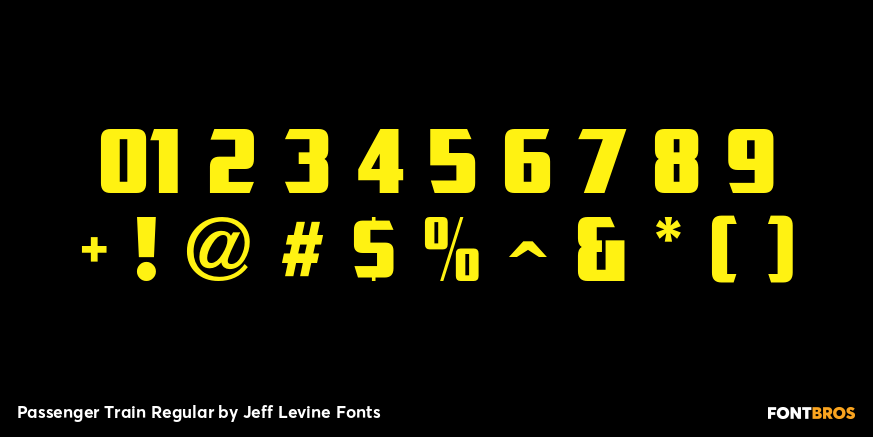 Passenger Train Regular Font Poster #4