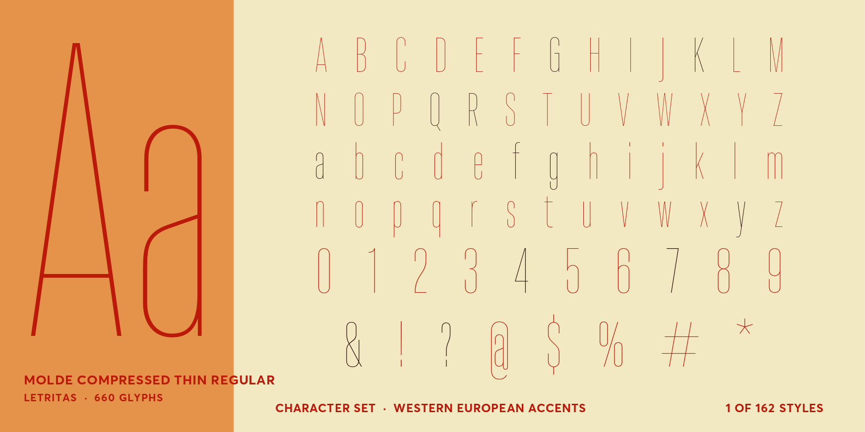 Molde Compressed Thin Regular Font Poster #4