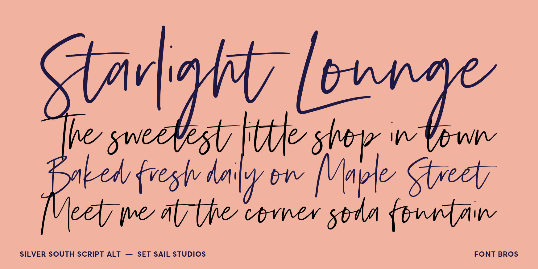 Silver South Script Alt Font Poster #2