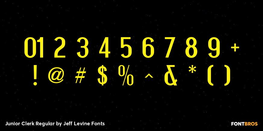 Junior Clerk Regular Font Poster #4